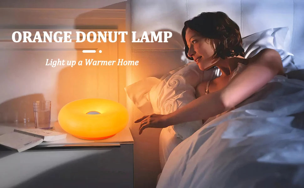 Donut orange lamp with touch switch